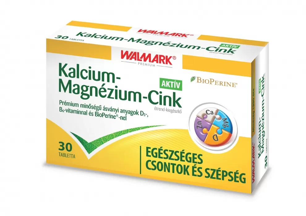 Szent Endre Gyógyszertár - Walmark bioperin kalcium+magnézium+cink aktív tabletta   30x