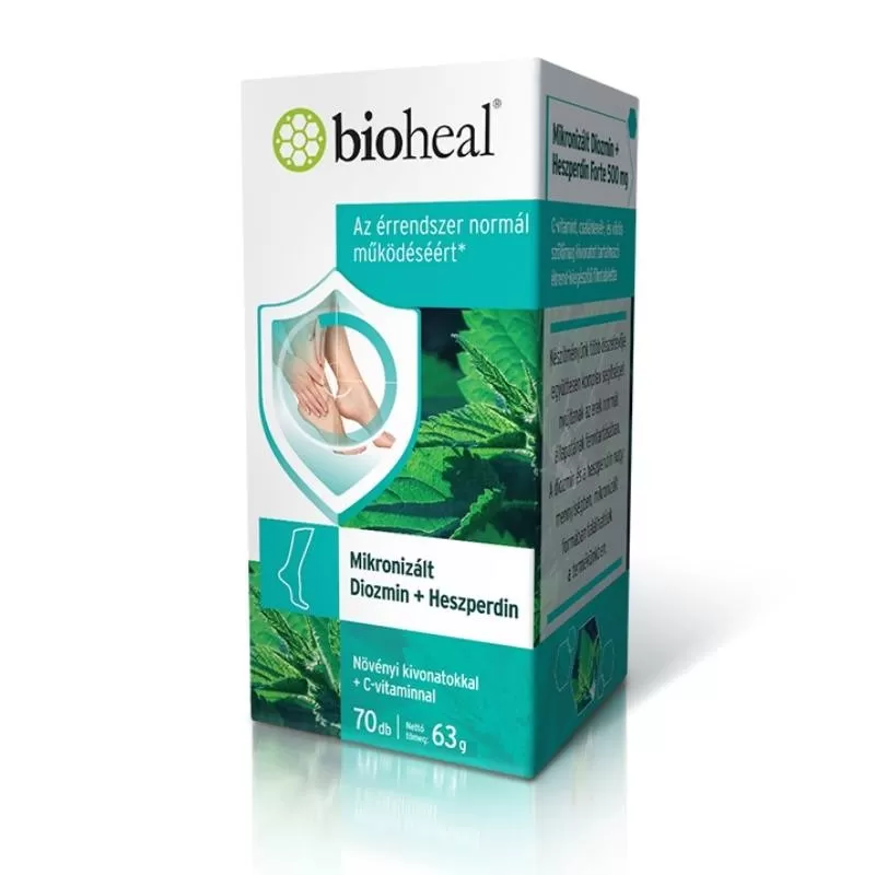 Szent Endre Gyógyszertár - Bioheal diozmin+hesperidin forte tabletta 500mg 70x