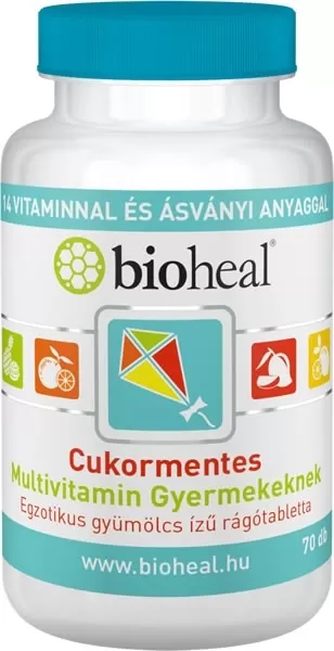 Szent Endre Gyógyszertár - Bioheal multivitamin cukormentes  rágótabletta  gyermek 70x