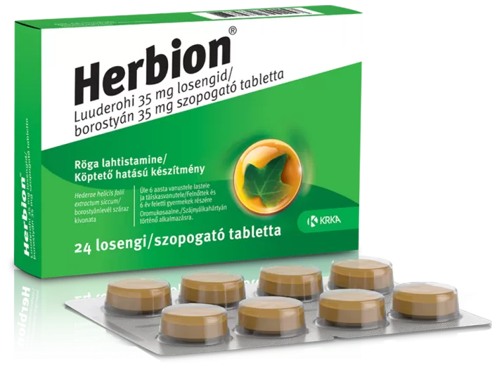 Szent Endre Gyógyszertár - Herbion borostyán 35mg szopogató tabletta 24x