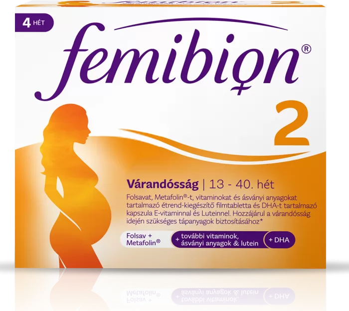 Szent Endre Gyógyszertár - Femibion 2 várandosság kapszula +filmtabletta  28+28