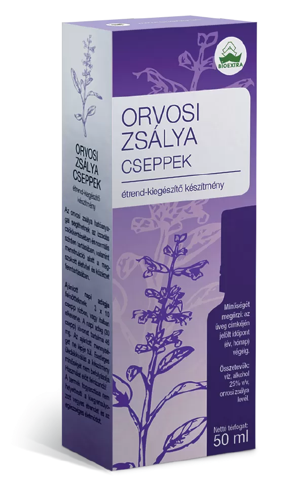 Szent Endre Gyógyszertár - Bioextra orvosi zsálya csepp 1x 50ml