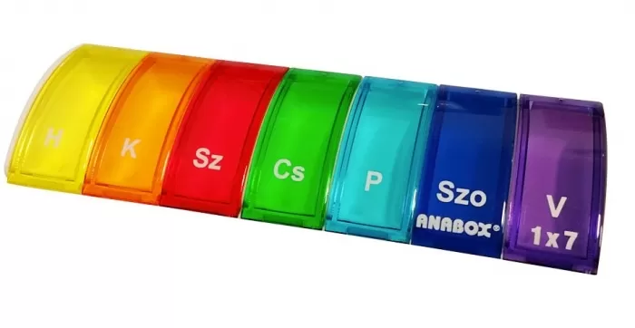 Szent Endre Gyógyszertár - Anabox gyógyszeradagoló. (1x7) heti szivárvány