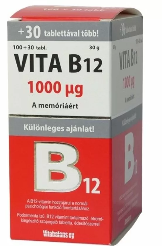 Szent Endre Gyógyszertár - Vitabalans vita b12 1000mcg tabletta 100+30