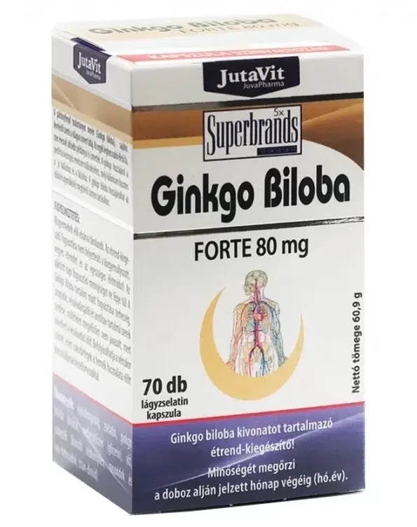 Szent Endre Gyógyszertár - Jutavit ginkgo biloba forte 80mg kapszula 60+10
