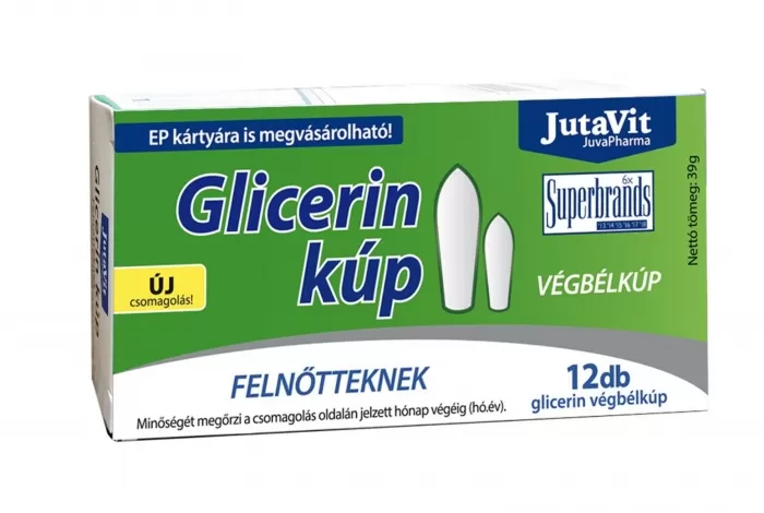 Szent Endre Gyógyszertár - Jutavit glicerin végbélkúp felnőtt 12x
