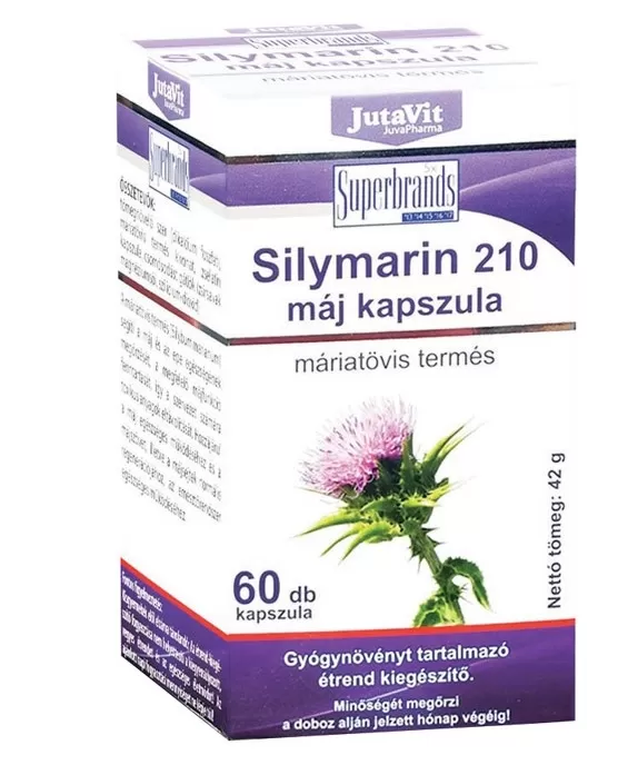 Szent Endre Gyógyszertár - Jutavit silymarin 210 máj kapszula  60x
