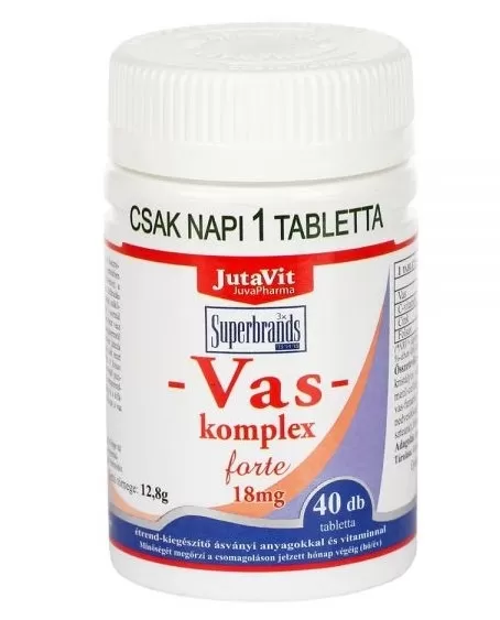 Szent Endre Gyógyszertár - Jutavit vas-komplex forte 18mg tabletta 40x