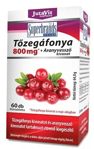 Szent Endre Gyógyszertár - Jutavit tőzegáfonya 800mg+aranyvessző tabletta  60x