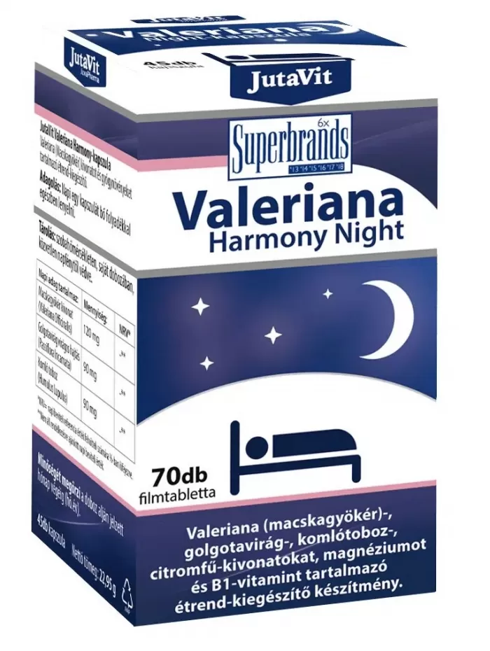 Szent Endre Gyógyszertár - Jutavit valeriana harmony night 70x