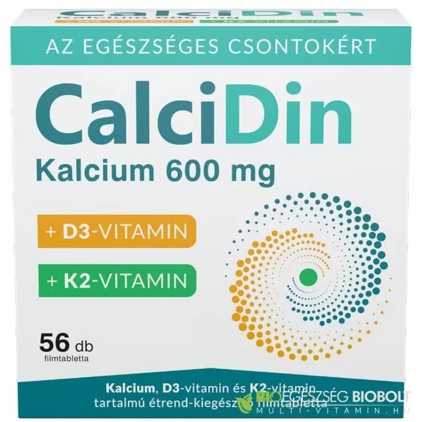 Szent Endre Gyógyszertár - Calcidin kalcium d3 k2 étrendkiegészítő filmtabletta  56x