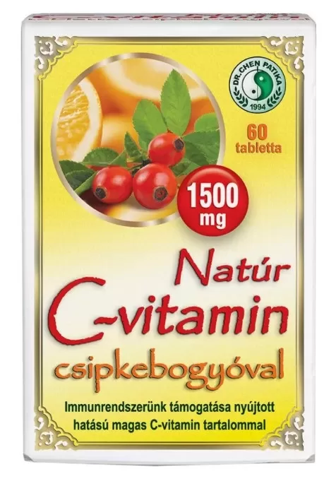 Szent Endre Gyógyszertár - Dr chen natur c-vitamin csipkebogyó 1500mg tabletta  60x