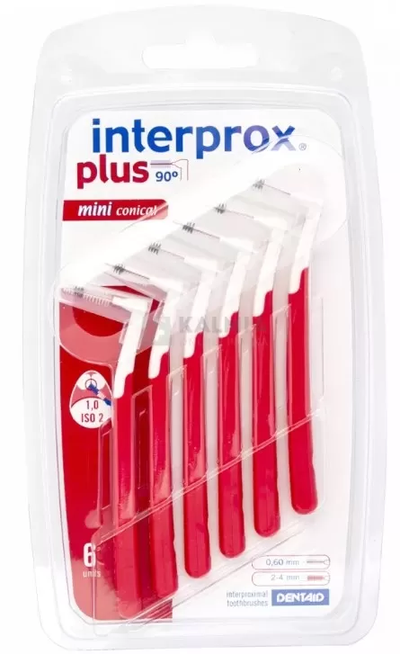 Szent Endre Gyógyszertár - Interprox plus fogközkefe mini piros con 6x