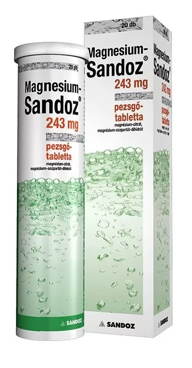 Szent Endre Gyógyszertár - Magnesium-sandoz 243mg pezsgőtabletta 20x