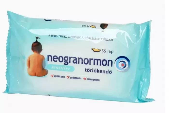 Szent Endre Gyógyszertár - Neogranormon törlőkendő sensitív 55x