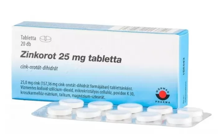 Szent Endre Gyógyszertár - Zinkorot 25mg tabletta   20x