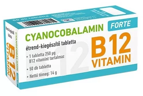 Szent Endre Gyógyszertár - Cyanocobalamin 250mcg forte tabletta 50x ergo