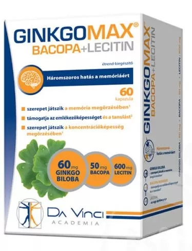 Szent Endre Gyógyszertár - Ginkgomax bacopa lecitin lágy kapszula  60x