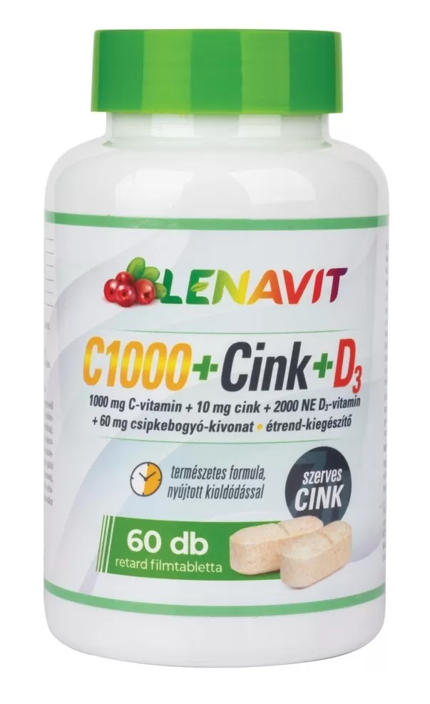 Szent Endre Gyógyszertár - Lenavit c1000+szerves cink+d3+csipkebogyó retard tabletta 60x