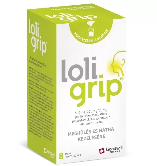 Szent Endre Gyógyszertár - Loligrip 500mg/200mg/25mg por belsőleges oldat 8x