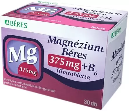 Szent Endre Gyógyszertár - Magnézium béres 375mg+b6 filmtabletta 30x