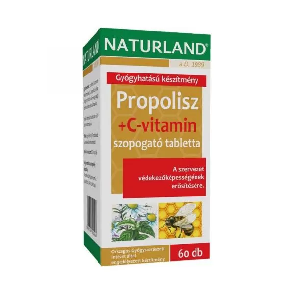 Szent Endre Gyógyszertár - Naturland propolisz c-vitamin tabletta 60x