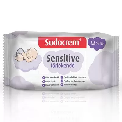 Szent Endre Gyógyszertár - Sudocrem sensitíve törlőkendő 55x