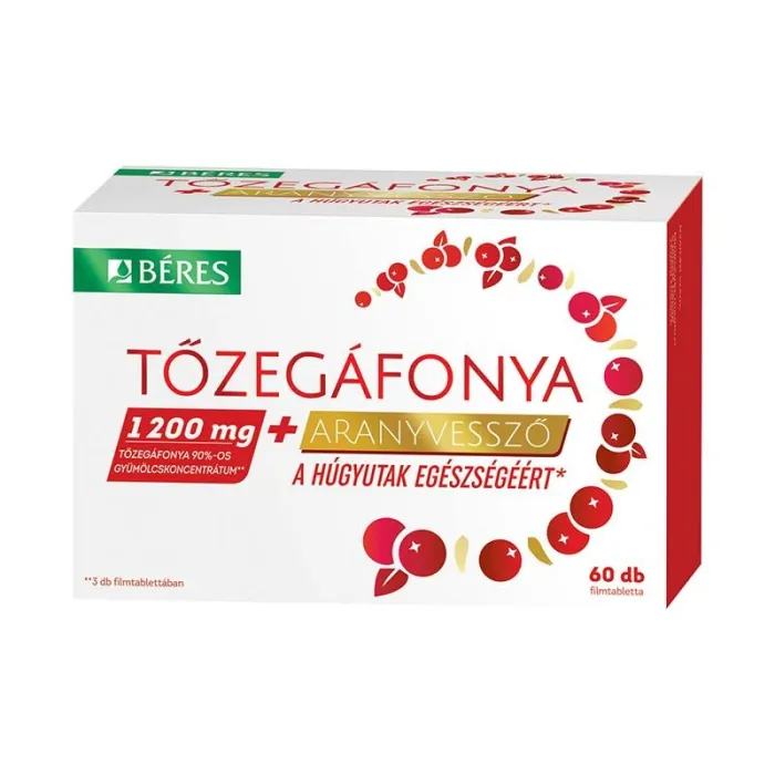 Szent Endre Gyógyszertár - Béres tőzegáfonya aranyvessző filmtabletta 60x